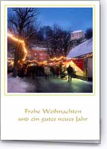 Weihnachtskarte Weihnachtsmarkt Stein