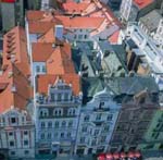 Pilsen: Dächer alter Stadthäuser